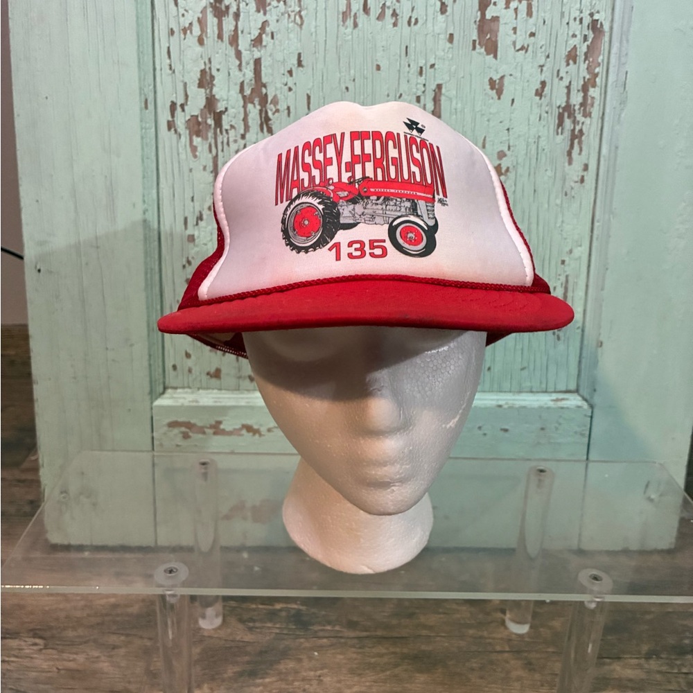 VTG men’s Red and White Massey Ferguson Tractor Cap